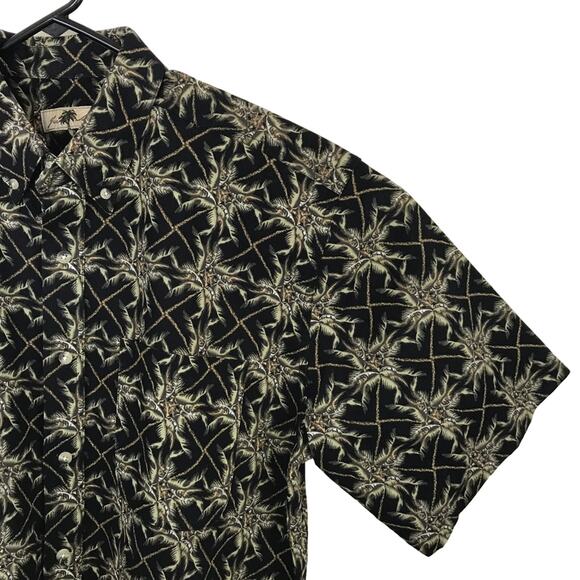 Joe Marlin Men's Button Front Shirt Casual Short Sleeves Tropical Motif Sz Large - Picture 5 of 7